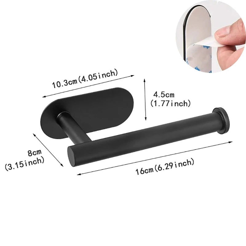 מחזיק נייר טואלט נירוסטה - התקנה ללא קידוח